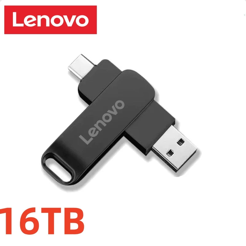 Lenovo 16TB USB 3.0 Flash Drives High Speed Transfer Metal Pendrive Memory Card Pendrive Flash Disk Memoria Waterproof 2024 New - Cashdust