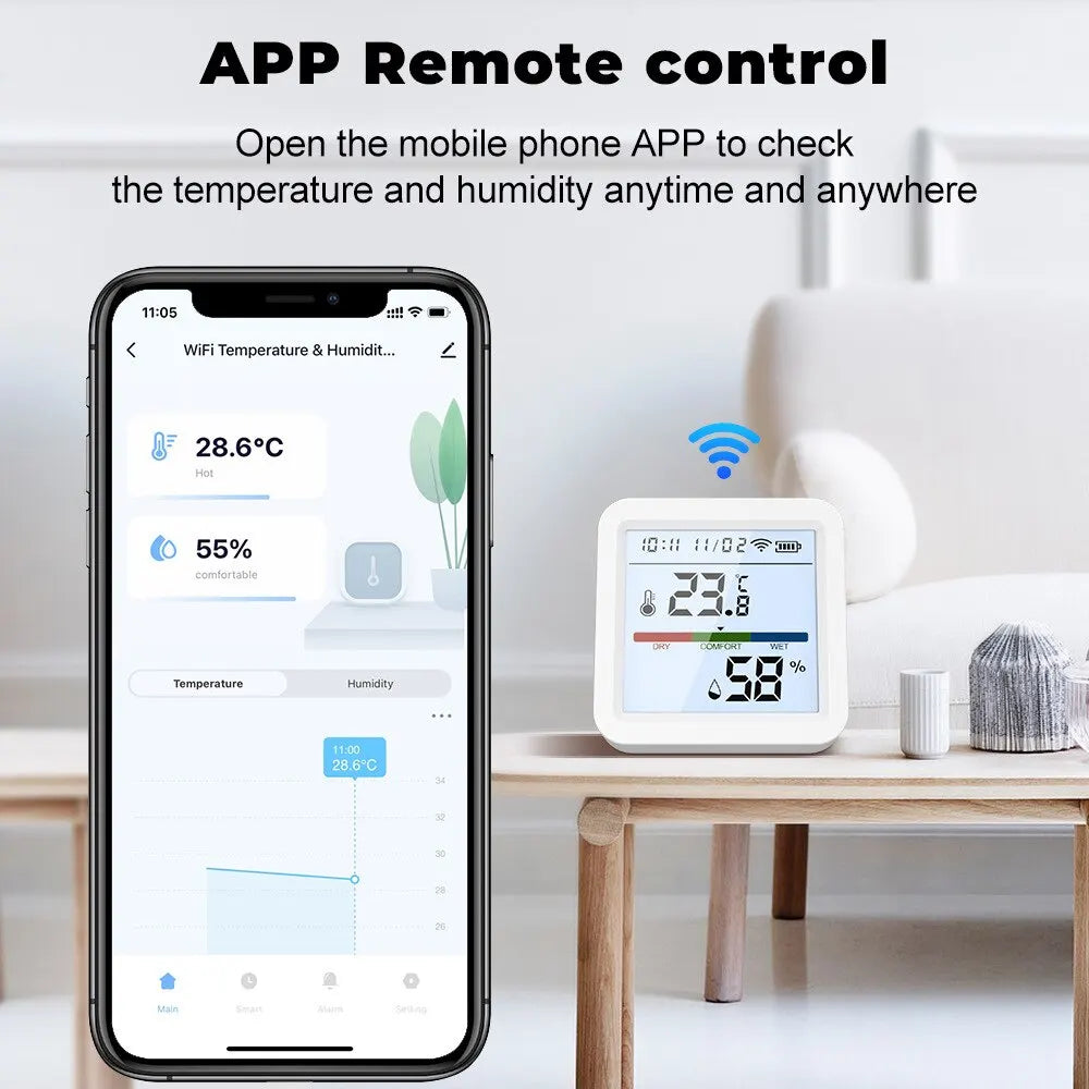 Temperature Humidity Sensor Smart Life Backlight Hygrometer - Cashdust