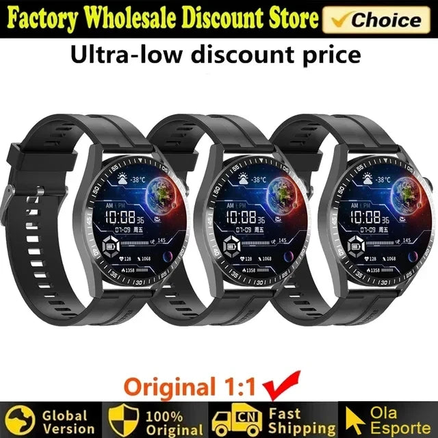 2024 New Watch 4 Smart Watch Men GPS Tracker AMOLED HD Screen 100+ Sports Bluetooth Call NFC Heart rate Blood SmartWatch Women - Cashdust