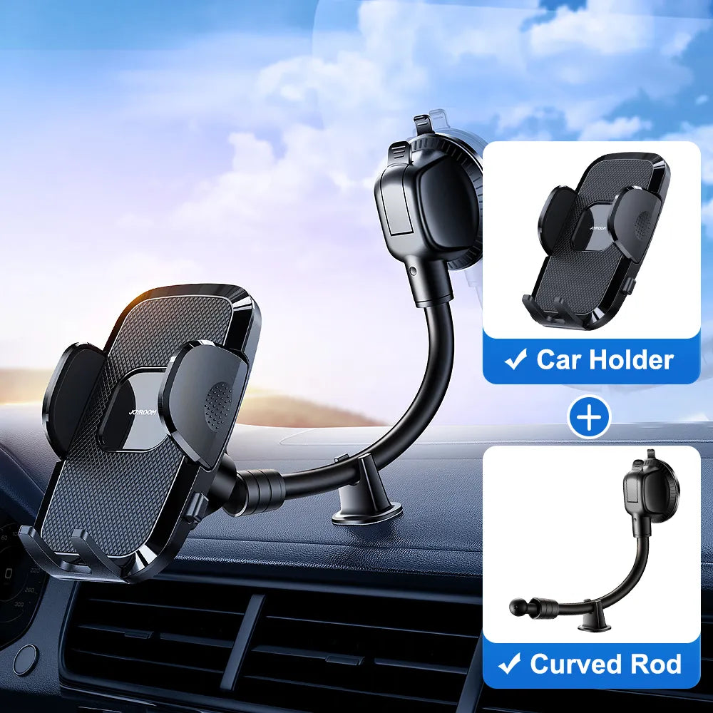 Dashboard Phone Holder for Car【360° Widest View】9in Flexible Long Arm, Universal Handsfree Auto Windshield Air Vent Phone Mount - Cashdust