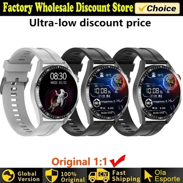 2024 New Watch 4 Smart Watch Men GPS Tracker AMOLED HD Screen 100+ Sports Bluetooth Call NFC Heart rate Blood SmartWatch Women - Cashdust