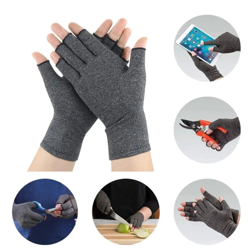 Compression Arthritis Gloves Wrist Support Cotton Joint Pain Relief Hand Brace Men Women Therapy Wristband Compression Gloves - Cashdust