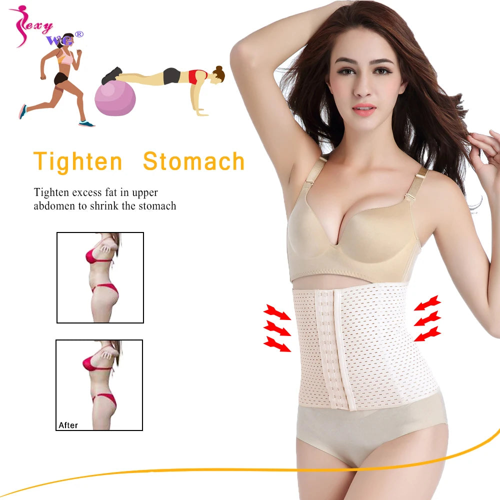 SEXYWG Waist Trainer for Women Weight Loss Belly Belt Waist Cincher Slimming Band Girdles Corset Body Shaper Workout Fitness Gym - Cashdust