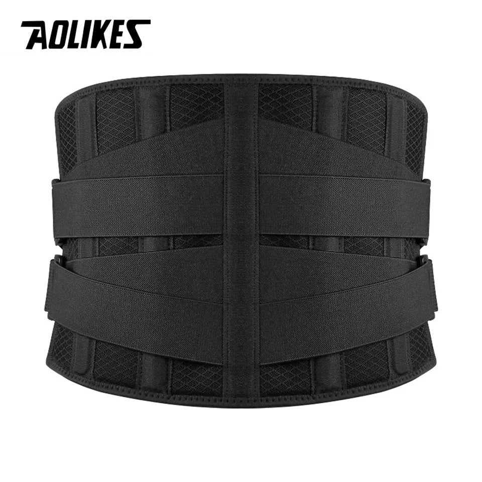 AOLIKES Lower Back Brace with 6 Stays Anti-skid Orthopedic lumbar Support Breathable Waist Support Belt for Gym Pain Relief - Cashdust