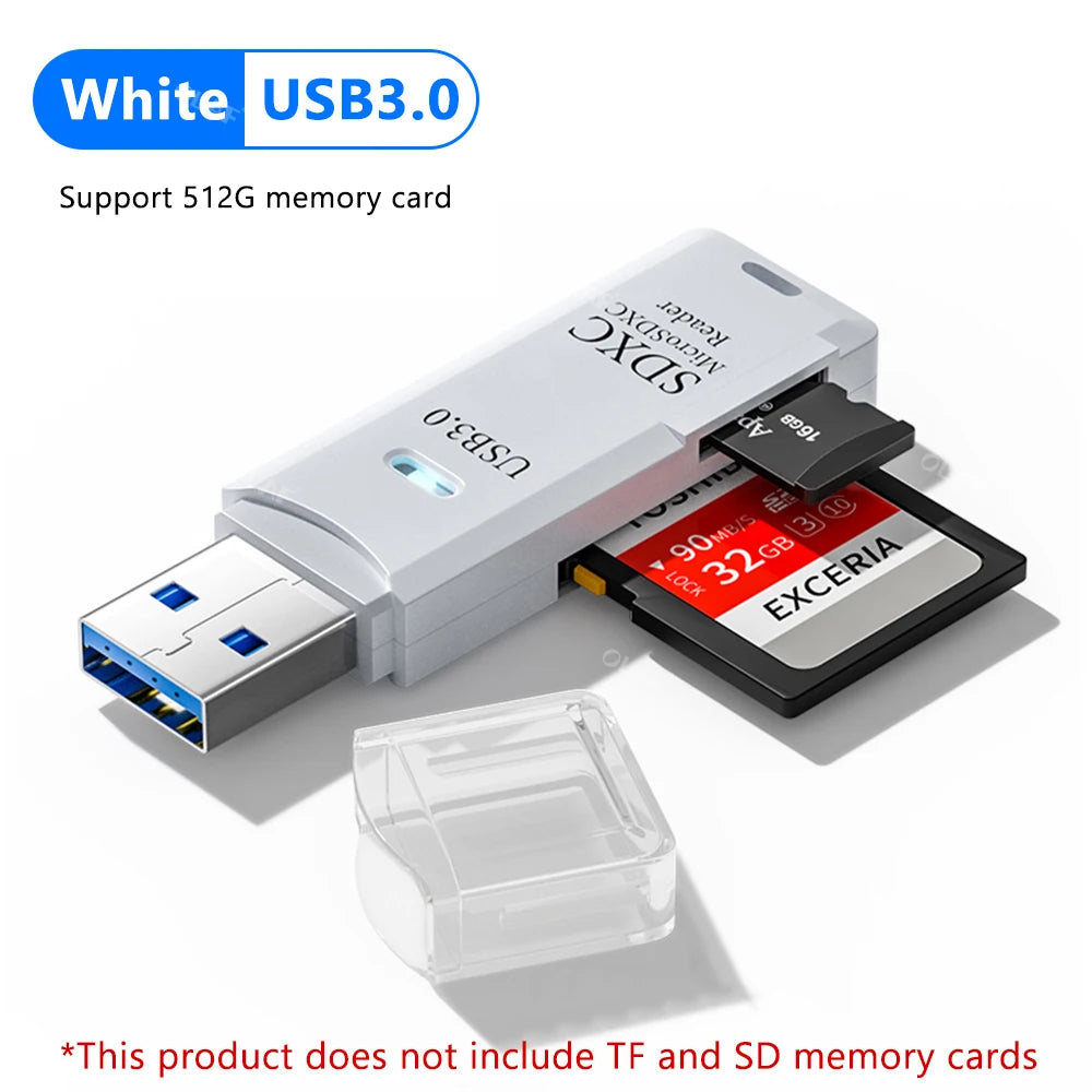 USB 3.0 Card Reader Micro SD TF Memory Card Reading Adapter High Speed 2 IN 1 Card Reader For Phone PC Laptop Accessories U disk - Cashdust