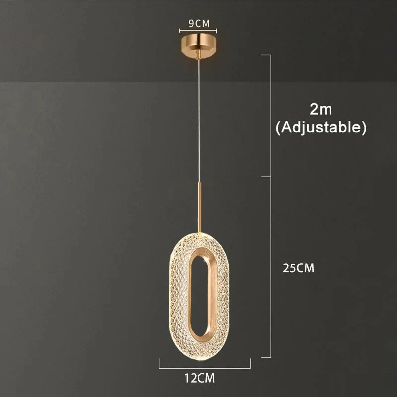 Nordic Ring LED Pendant Lights Indoor Hanging Lamp Room Decor For Bedside Bedroom Living Room Modern Pendant Lamp - Cashdust