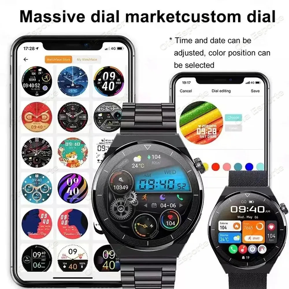 2023 New Smart Watch Men Women AMOLED 420*420 HD Screen Heart Rate Bluetooth Calls Waterproof SmartWatch For Android IOS - Cashdust