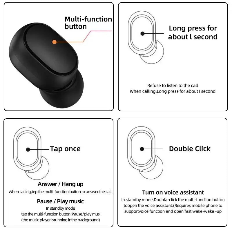 New Xiaomi Redmi Airdots 2 Wireless Bluetooth Headset with Mic Earbuds Airdots 2 Fone Bluetooth Earphones Wireless Headphones - Cashdust