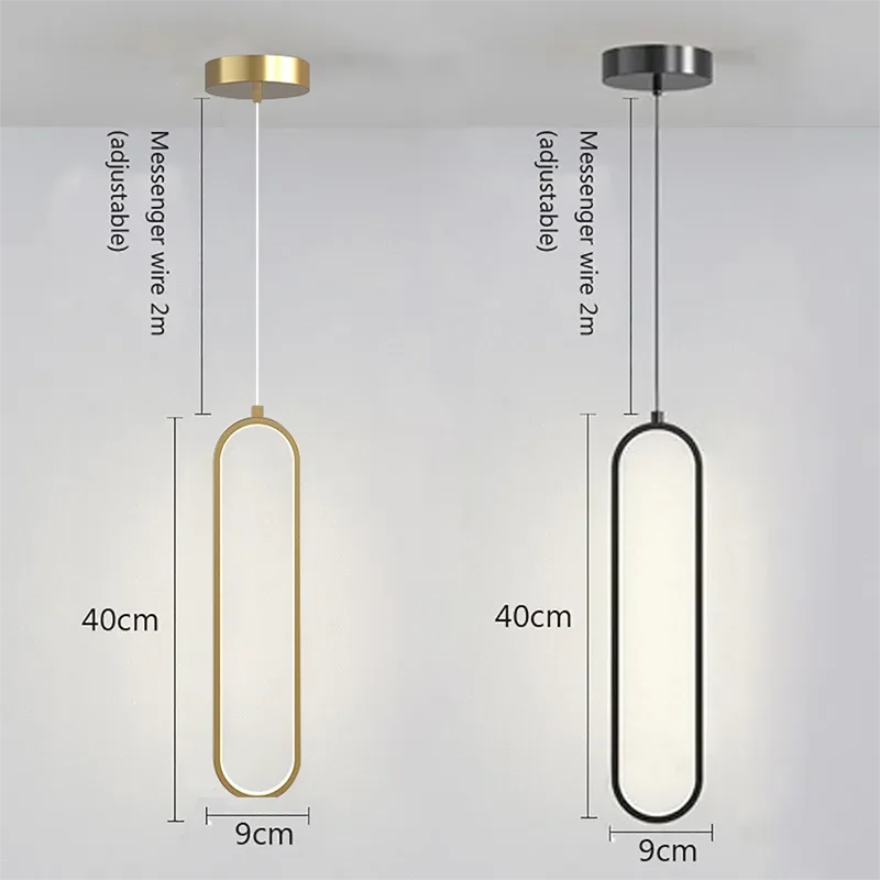 Modern Minimalist LED Pendant Light Chandelier For Bedroom Restaurant Living Room Gold Black Hanging Lamps Decoration Led Lustre - Cashdust