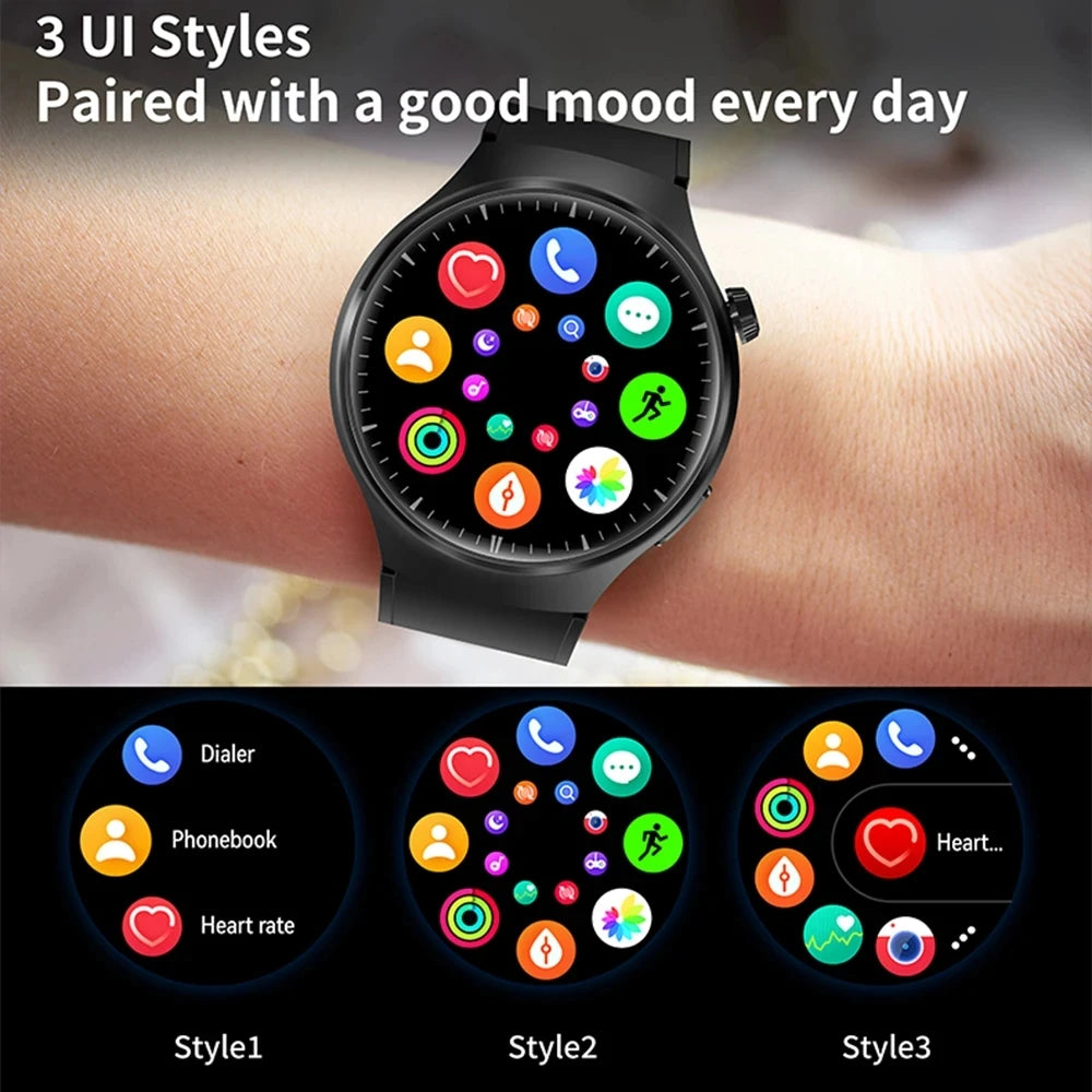 2024 New Watch 4 Smart Watch Men GPS Tracker AMOLED HD Screen 100+ Sports Bluetooth Call NFC Heart rate Blood SmartWatch Women - Cashdust