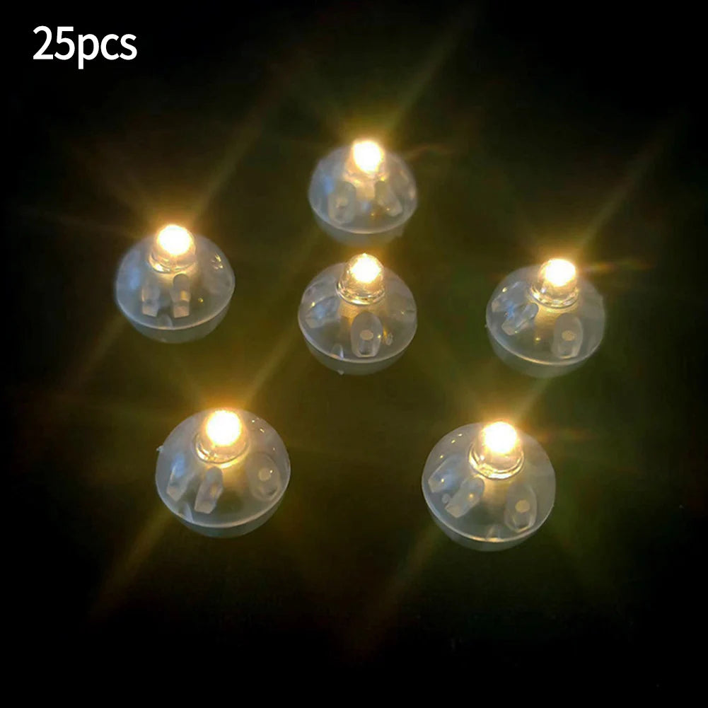 25Pcs/set LED Balloon Light Tiny Wireless Battery Crafts Glow Mini Round Ball Lamp For Bar Wedding Party Birthday Decor - Cashdust