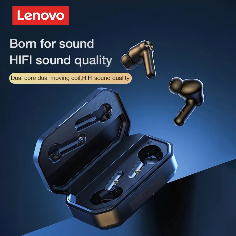 Lenovo LP3 Pro Earphones TWS Bluetooth 5.0 Wireless HIFI Music Headset Display 1200mAh Battery Headphones Gaming Earbuds - Cashdust