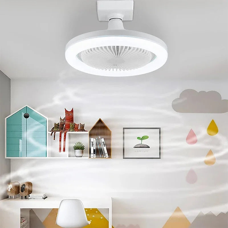 Modern Quiet Comfortable Ceiling Fan with Light and Remote Control Household Kitchen Bedroom Living Room Ceiling Fan Lights - Cashdust