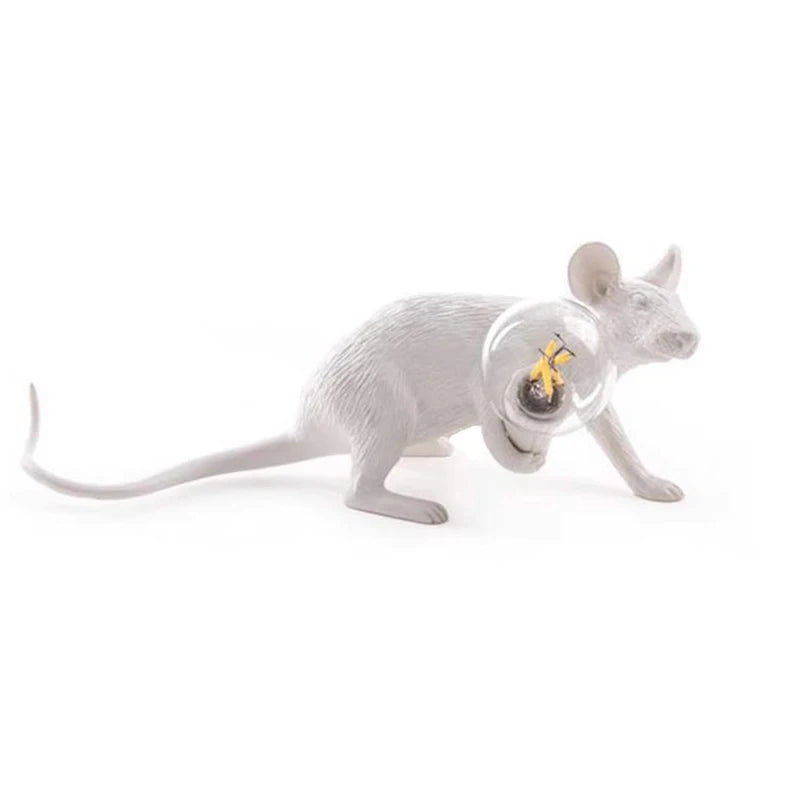 Modern LED Table Lights Resin Animal Rat Cat Squirrel LED Night Lights Mouse Table Lamps Home Decor Desk Lamp Lighting Fixtures - Cashdust