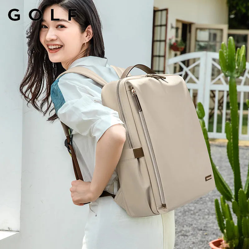 GOLF Women's Backpack Fashion New Travel Simple Business Large Capacity Laptop 15.6 inch Casual Student Backpack Women - Cashdust