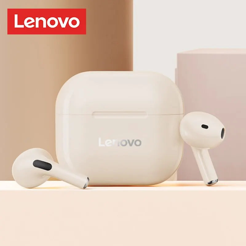 Lenovo LP40 Earphones TWS Wireless Bluetooth 5.0 Earbuds Bass Touch Control Stereo Noise Reduction Long Standby 230mAH - Cashdust